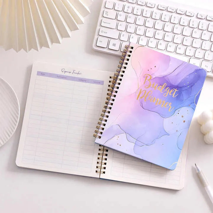 مخطط الميزانية مع ورق منظم للفواتير الشهرية، . Budget Planner with Monthly Bill Organizer Paper,
