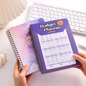 مخطط الميزانية مع ورق منظم للفواتير الشهرية، . Budget Planner with Monthly Bill Organizer Paper,