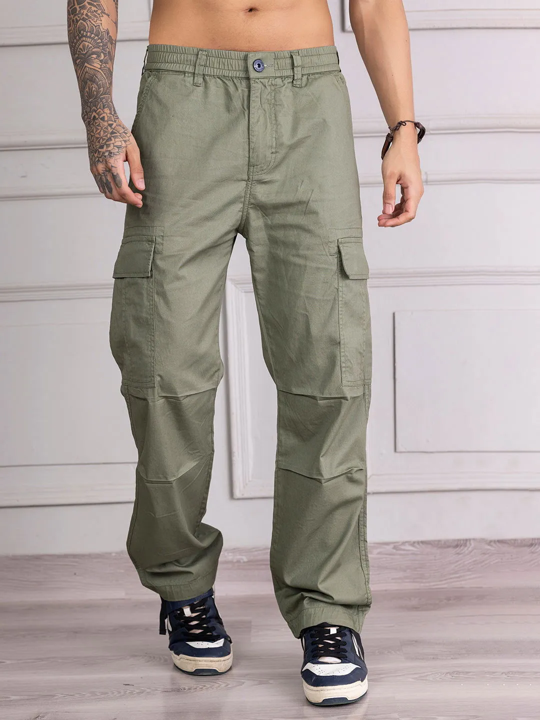 BAGGY OLIVE GREEN CARGO