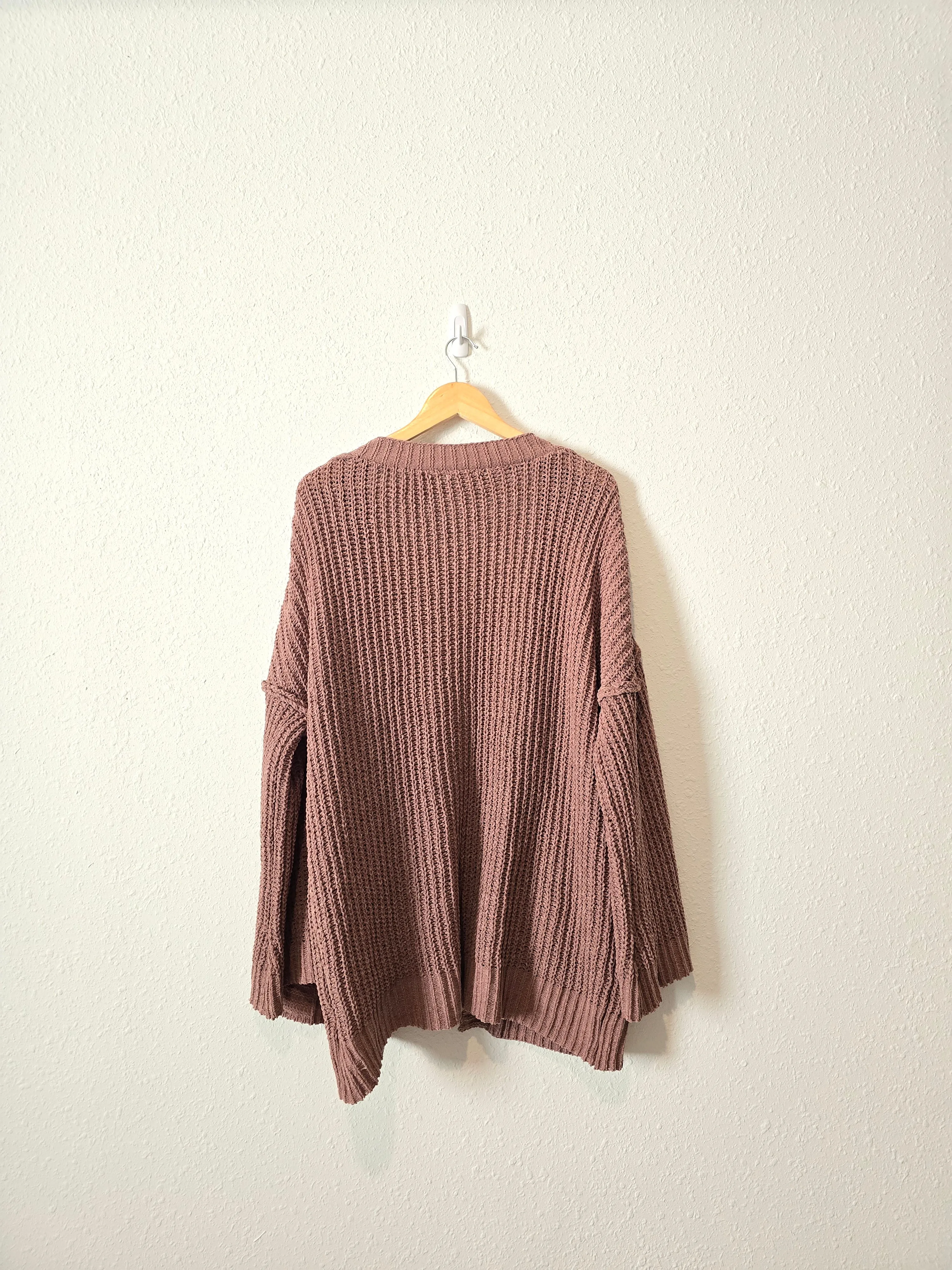 Brown Cozy Knit Cardigan (L)