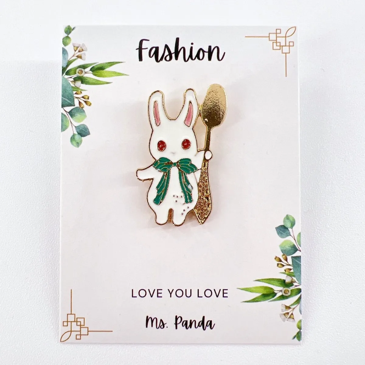 Bunny Enamel Pin for Backpacks Hats Jackets Badge Rabbit Lapel Pin
