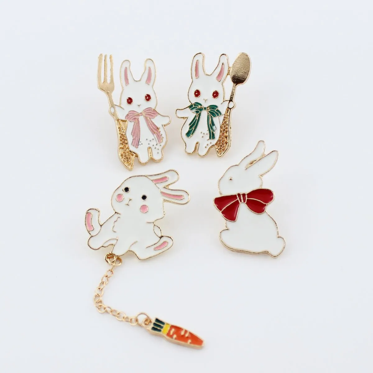 Bunny Enamel Pin for Backpacks Hats Jackets Badge Rabbit Lapel Pin