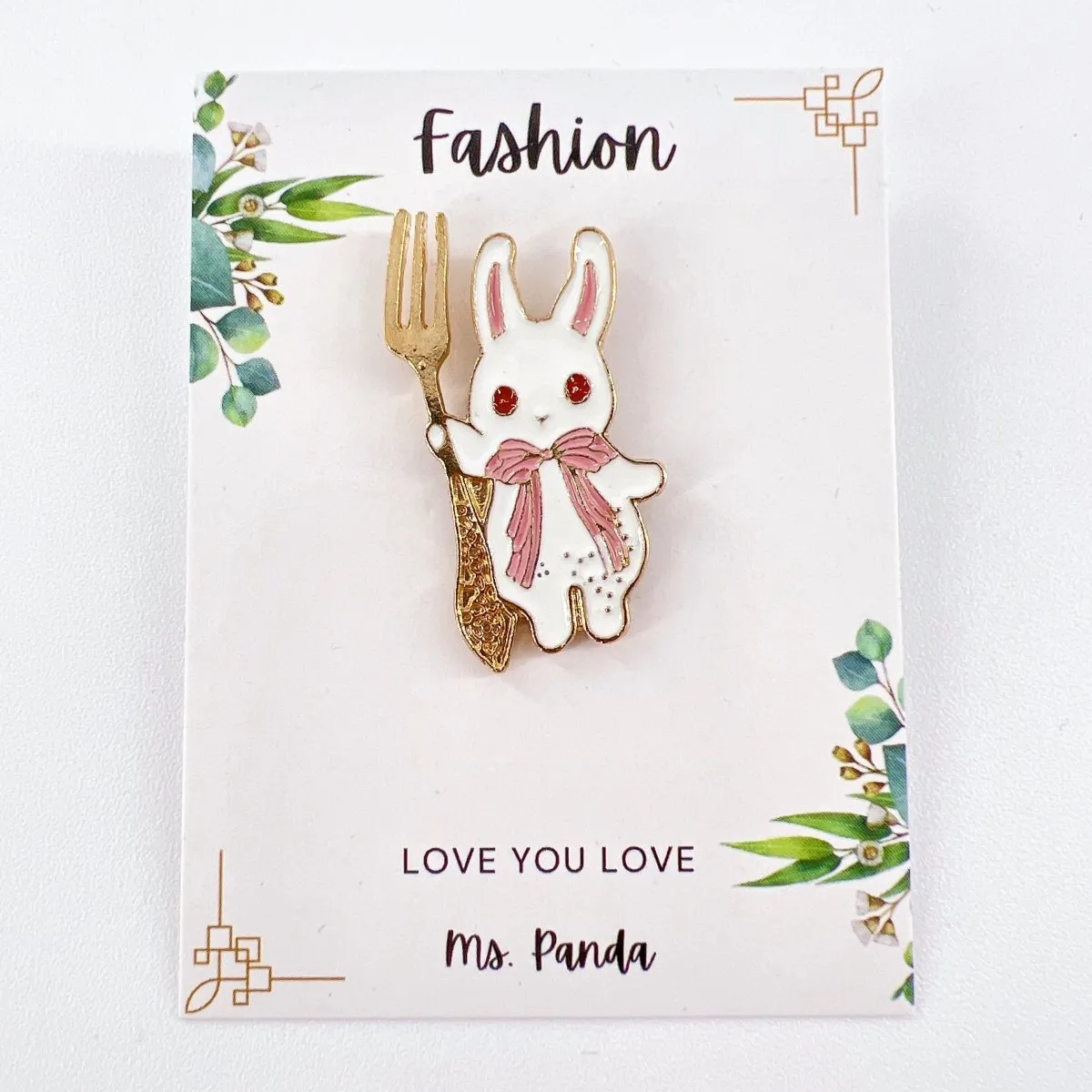 Bunny Enamel Pin for Backpacks Hats Jackets Badge Rabbit Lapel Pin