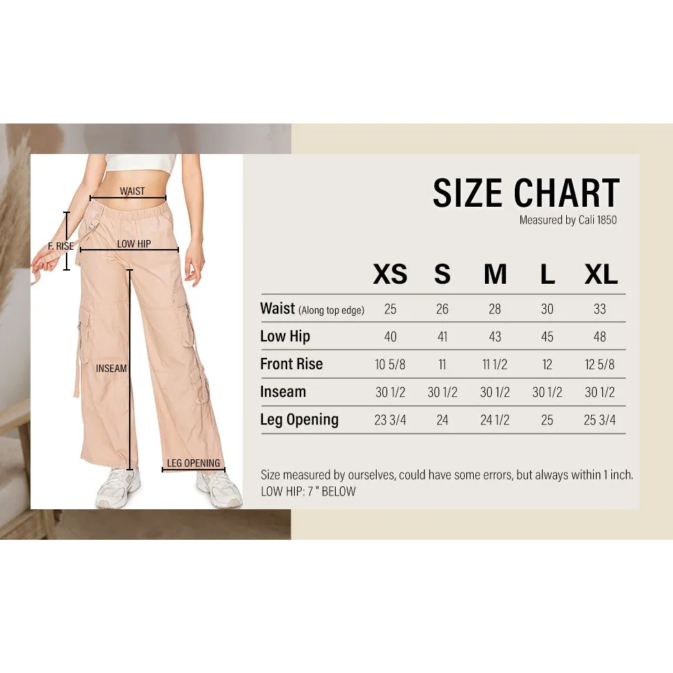 Cargo Parachute Pull On Pants - Almond