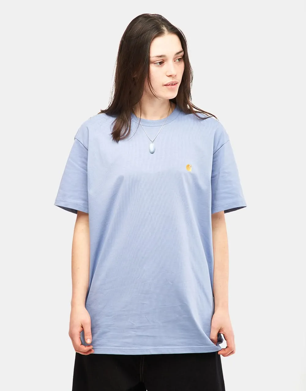 Carhartt WIP S/S Chase T-Shirt - Charm Blue/Gold