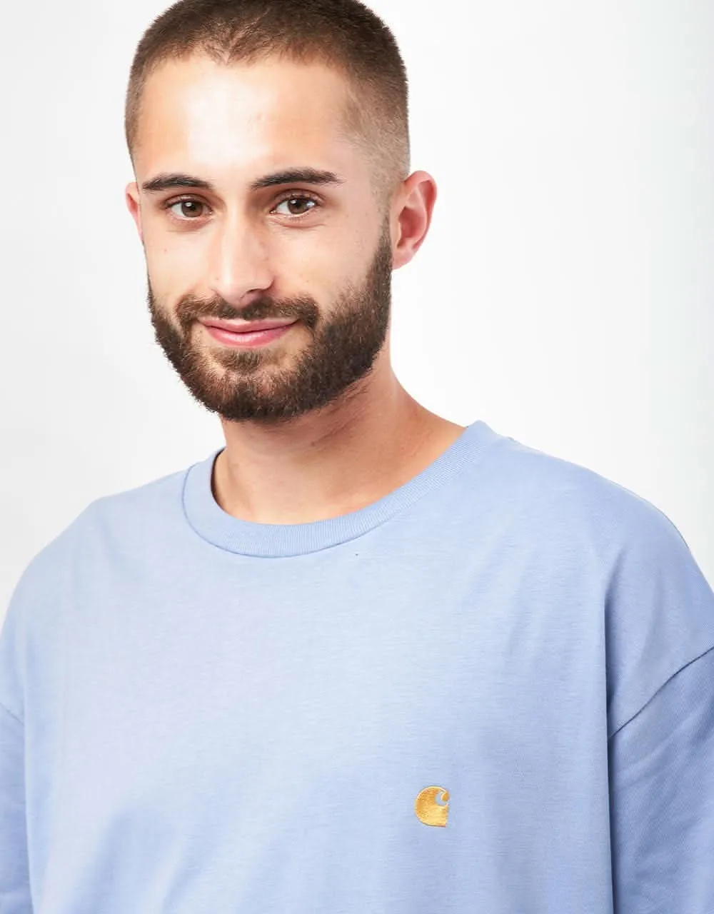 Carhartt WIP S/S Chase T-Shirt - Charm Blue/Gold