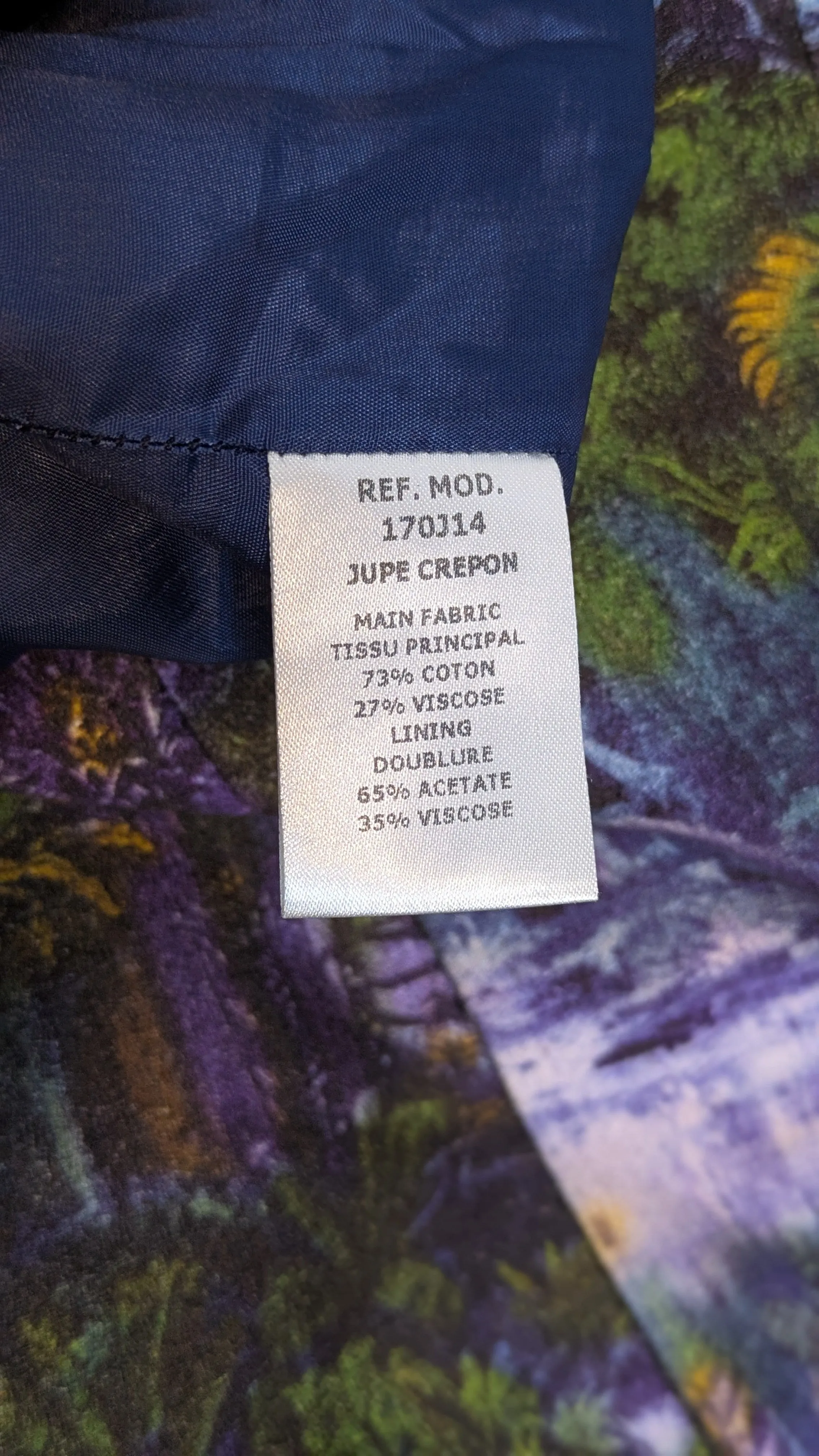 Carven Short Wrap Skirt 'Nuit' Jungle Forest Print