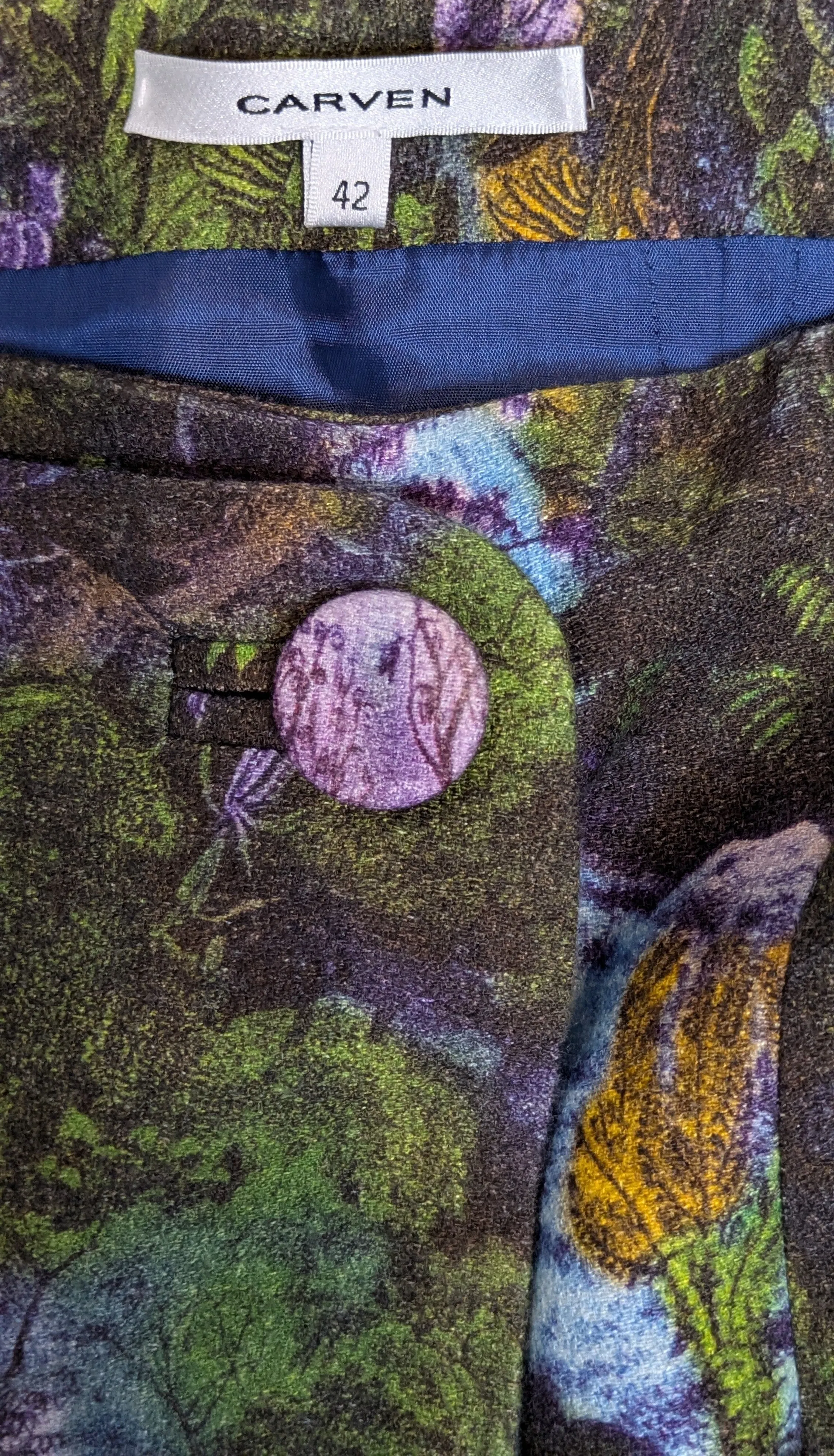 Carven Short Wrap Skirt 'Nuit' Jungle Forest Print