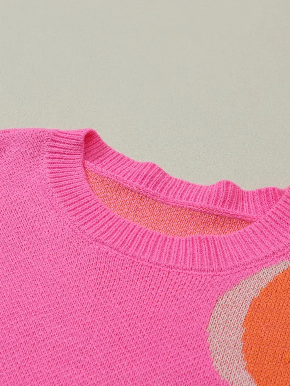 Casual Floral Knit