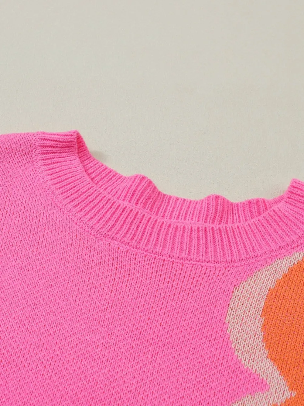 Casual Floral Knit