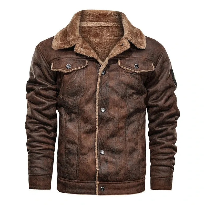 Casual Vegan Leather Biker Jacket Bomber Style for Men | Perfect for Casual Days