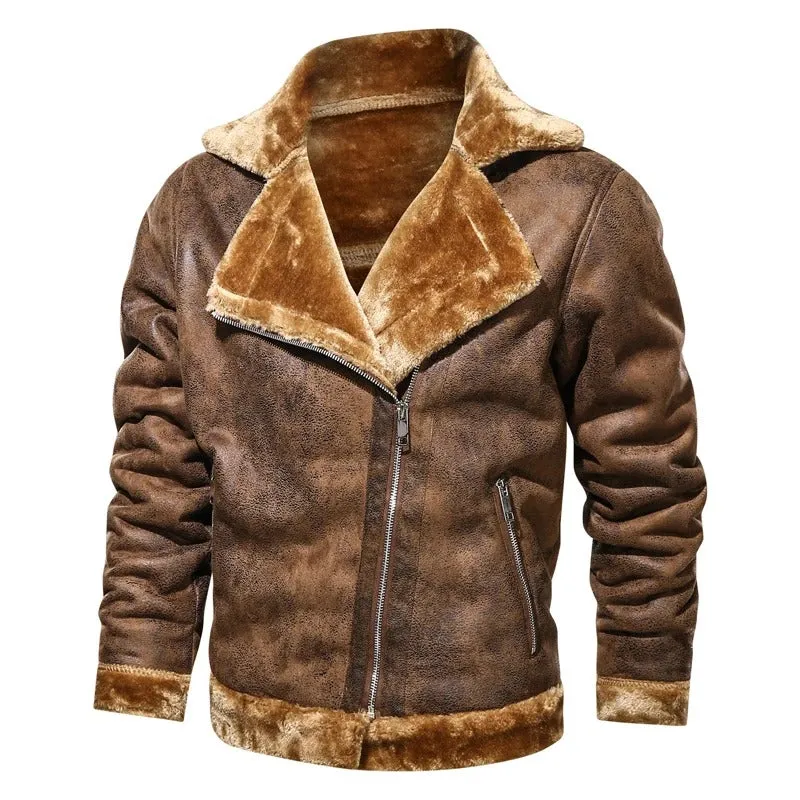 Casual Vegan Leather Biker Jacket Bomber Style for Men | Perfect for Casual Days