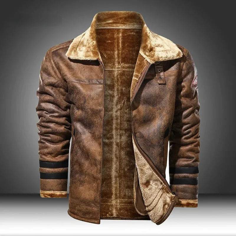 Casual Vegan Leather Biker Jacket Bomber Style for Men | Perfect for Casual Days