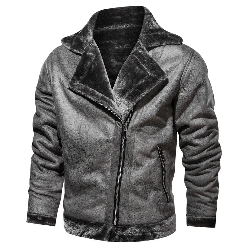 Casual Vegan Leather Biker Jacket Bomber Style for Men | Perfect for Casual Days