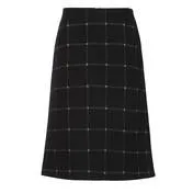 Checked Ponte A-Line Skirt