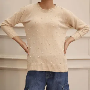 Cream Velvet Winter Sweater PW4828