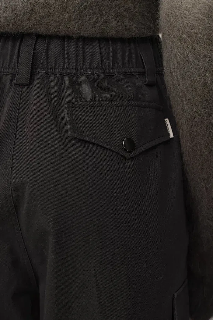 Elisabeth Utility Trousers in Washed Cotton Denim