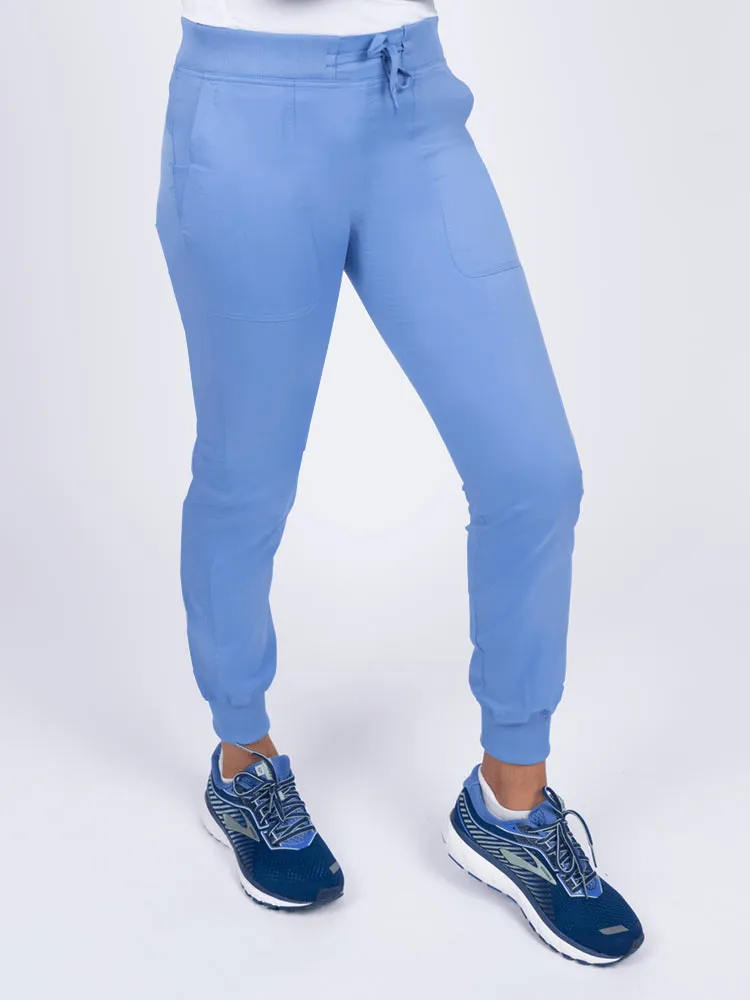 Epic by MedWorks Women's Yoga Jogger Scrub Pant | Ceil Blue