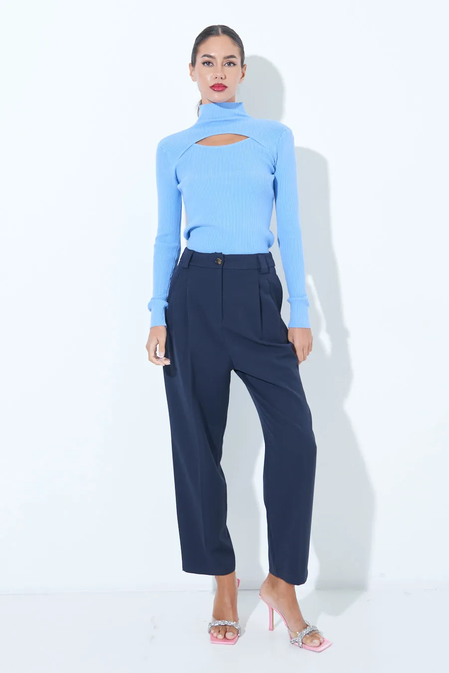 High-waist pleated trousers wholesale