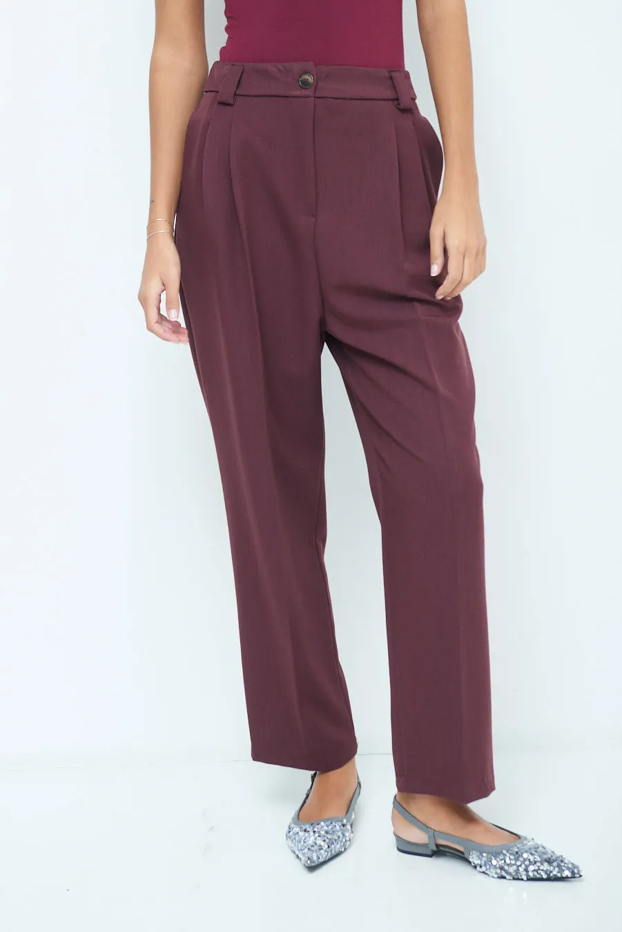 High-waist pleated trousers wholesale