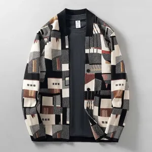 Jack Washington Abstract Knit Cardigan