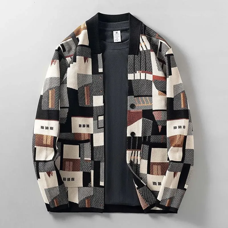 Jack Washington Abstract Knit Cardigan