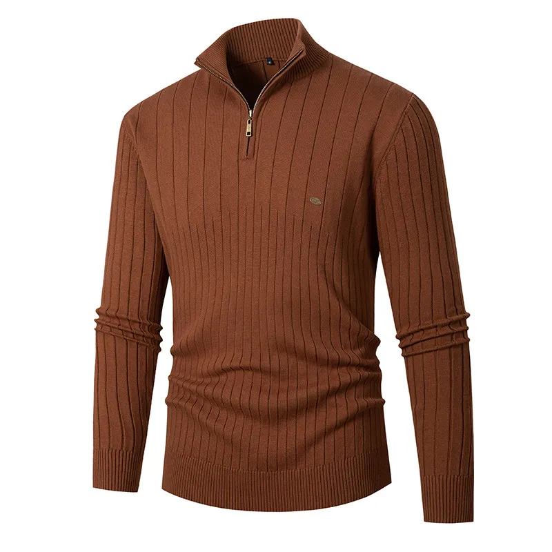 Jack Washington Half-Zipper Striped Sweater