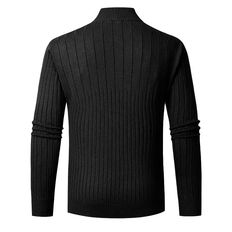 Jack Washington Half-Zipper Striped Sweater