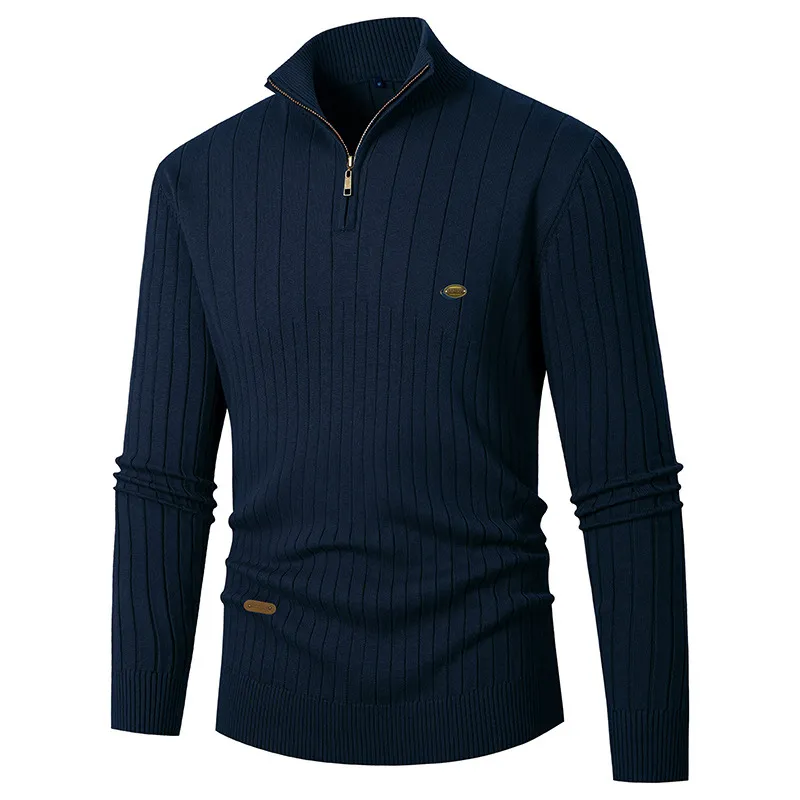 Jack Washington Half-Zipper Striped Sweater