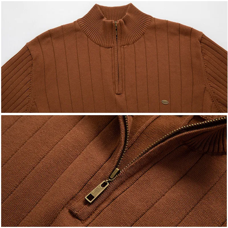 Jack Washington Half-Zipper Striped Sweater