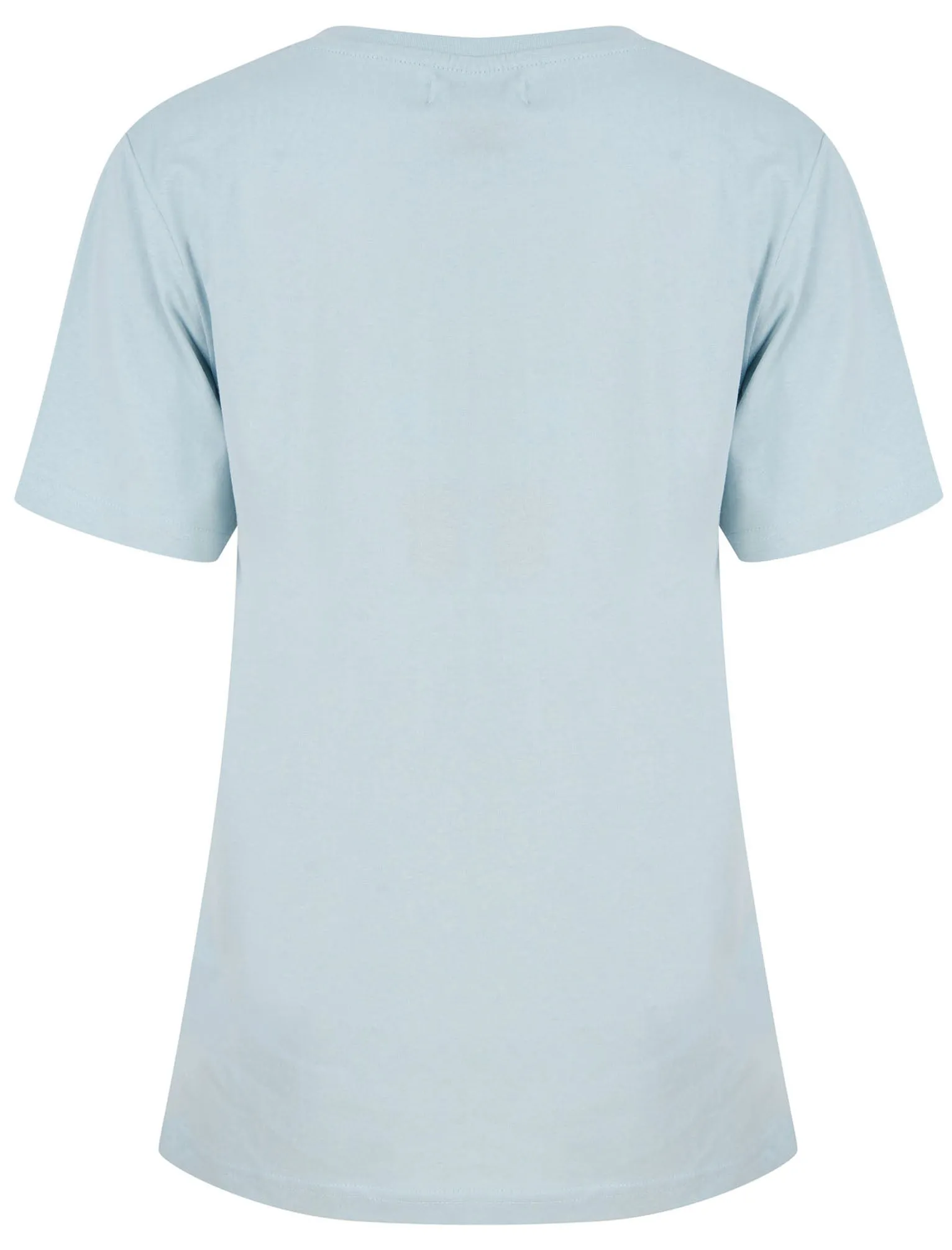 Keep Going Motif Cotton Jersey T-Shirt in Celestial Blue - Weekend Vibes
