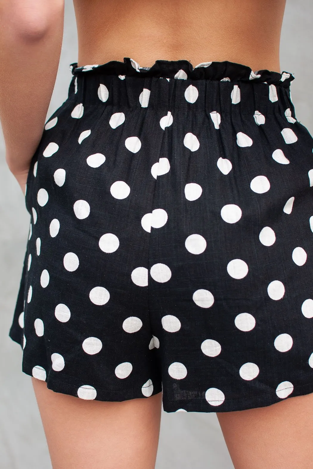 Kierra Polka Dot Front Tie Shorts