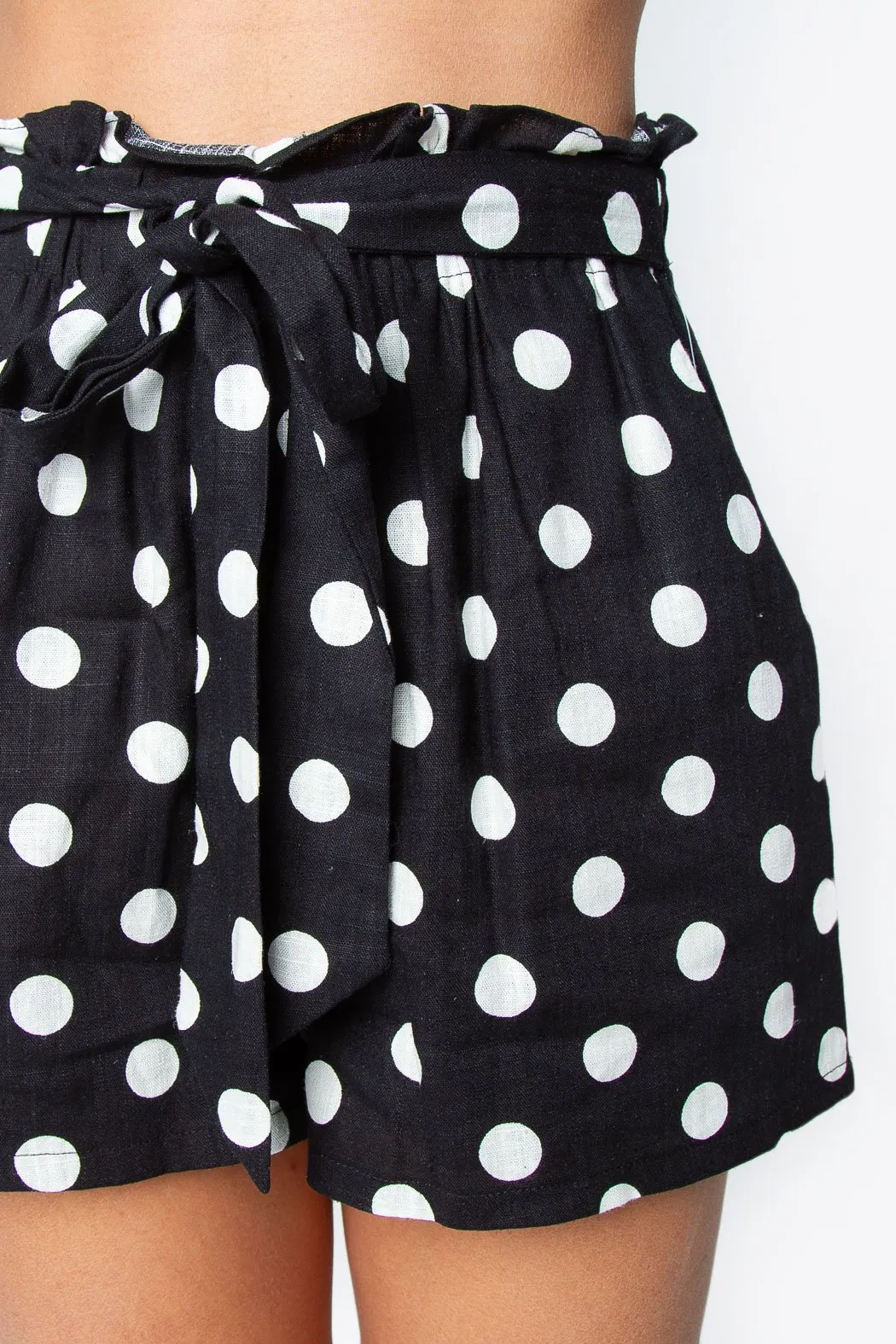 Kierra Polka Dot Front Tie Shorts