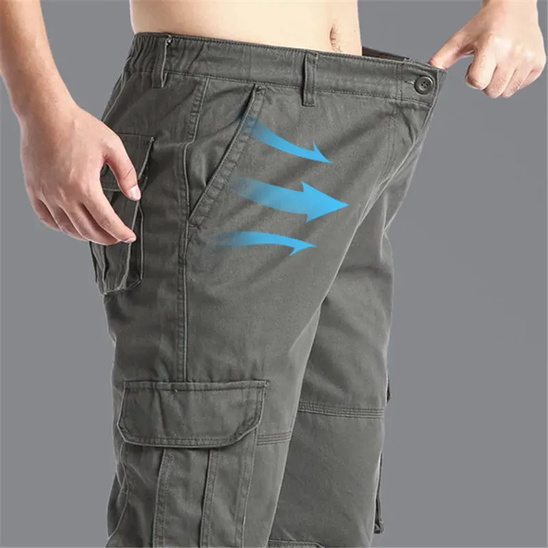 Large Pocket Tactical Elastic Cargo Pants
