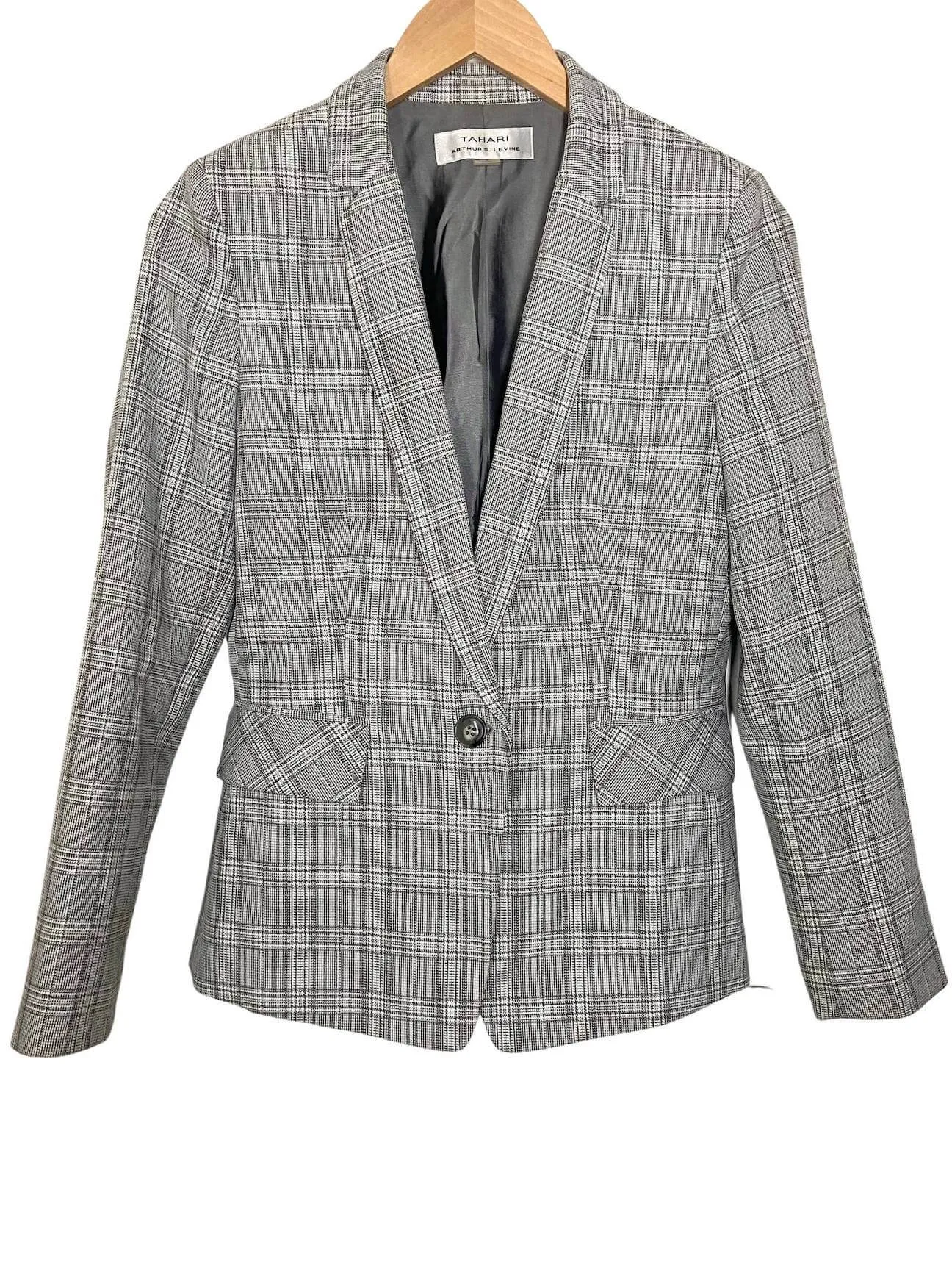 Light Summer Plaid Single Button Blazer