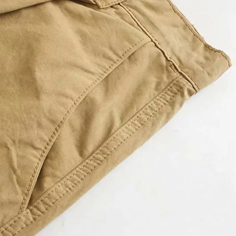 Loose High Waist Khaki Pants Women