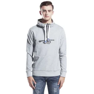 Mens Half Placket Hoodie Sweatshirt