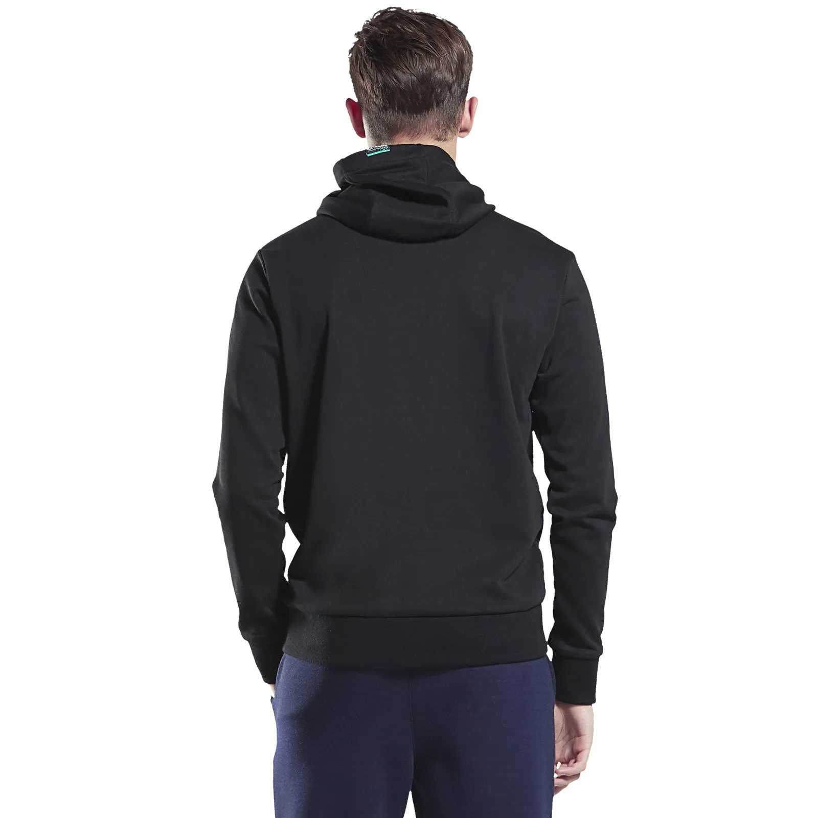 Mens Half Placket Hoodie Sweatshirt