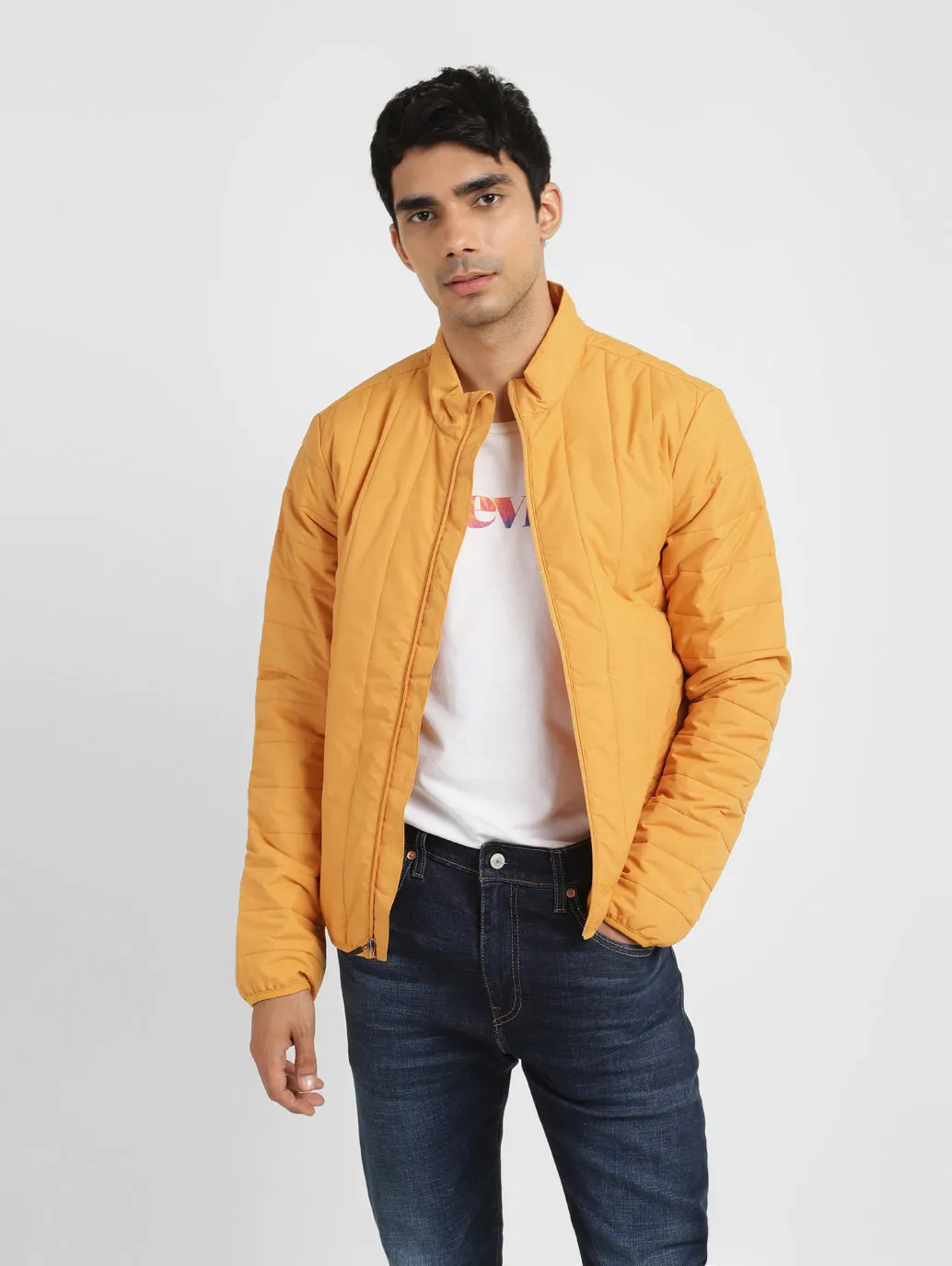 Men's Mock Collar Padded Jacket