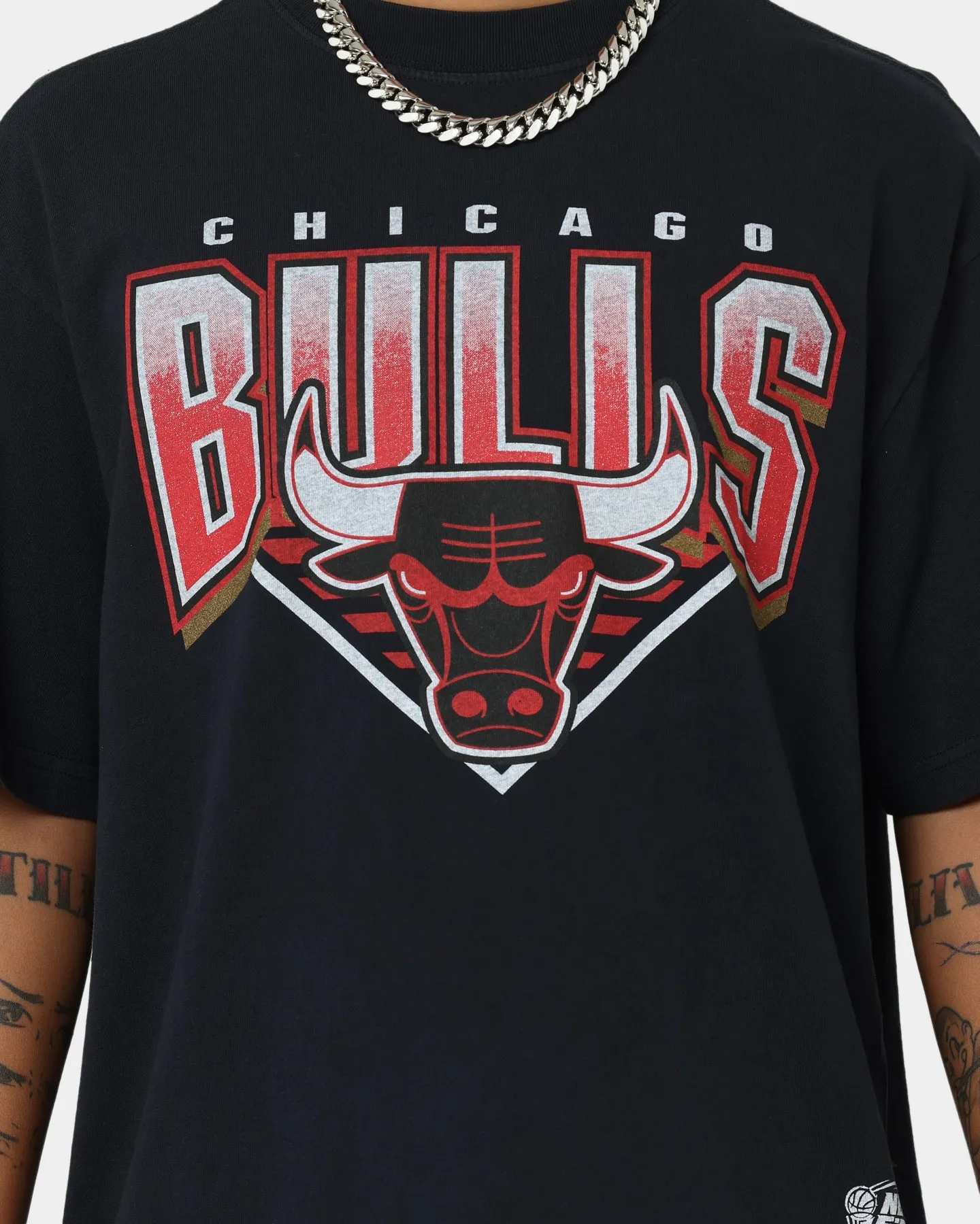 Mitchell & Ness Chicago Bulls Metallic Shadow T-Shirt Faded Black