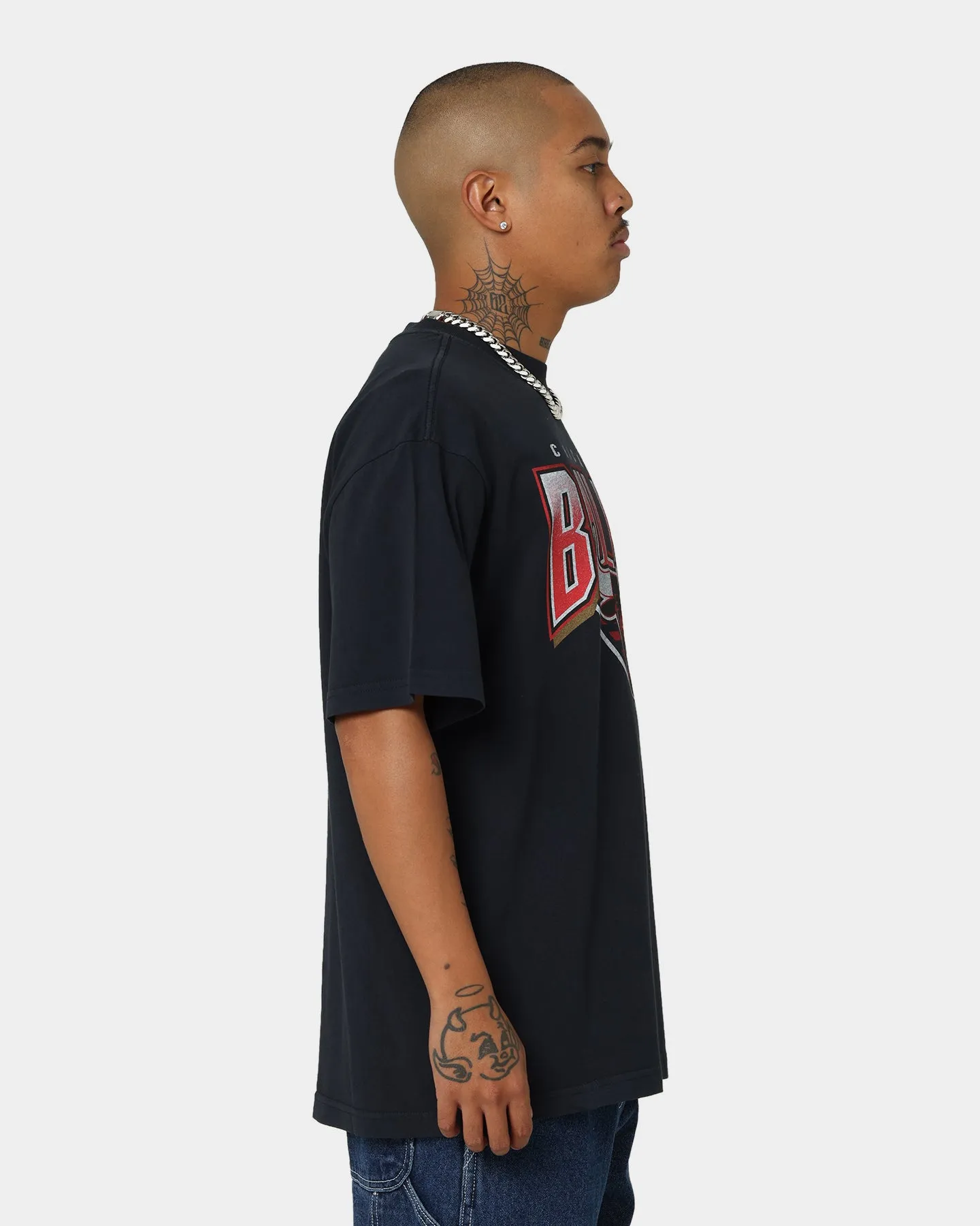 Mitchell & Ness Chicago Bulls Metallic Shadow T-Shirt Faded Black