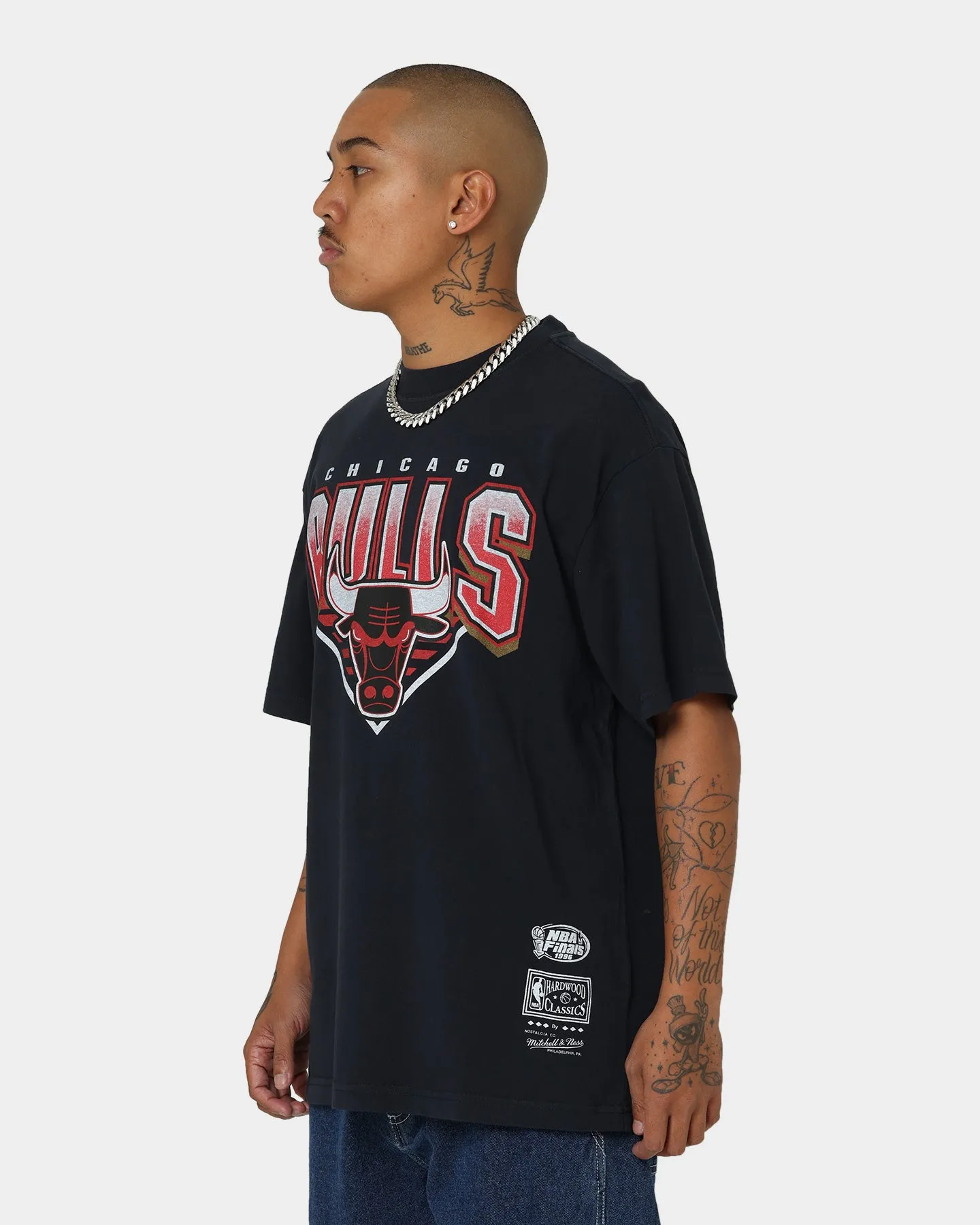 Mitchell & Ness Chicago Bulls Metallic Shadow T-Shirt Faded Black