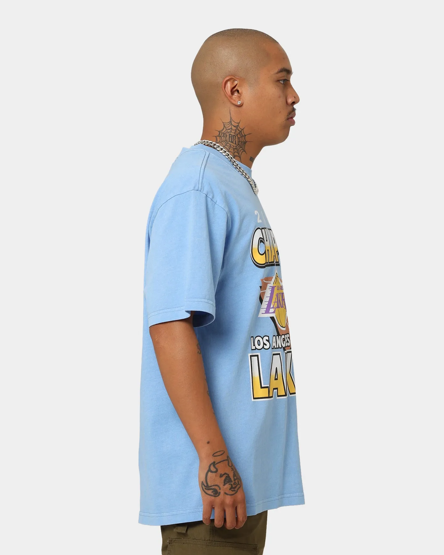 Mitchell & Ness Los Angeles Lakers On Court T-Shirt Blue