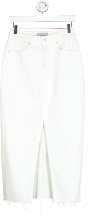 New Look White Denim Skirt UK 8