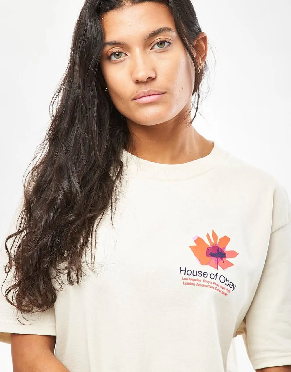 Obey House Of Floral T-Shirt - Cream