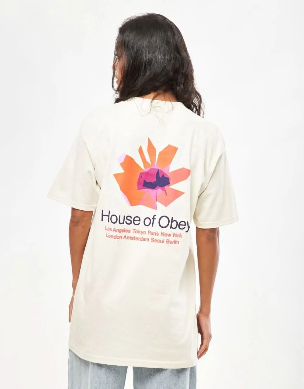 Obey House Of Floral T-Shirt - Cream