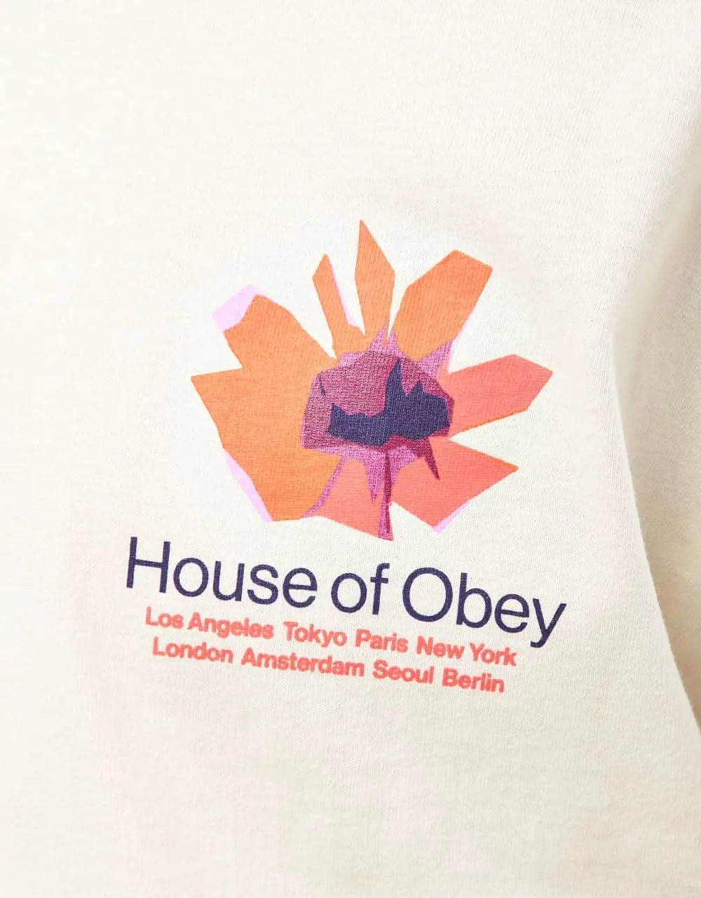 Obey House Of Floral T-Shirt - Cream