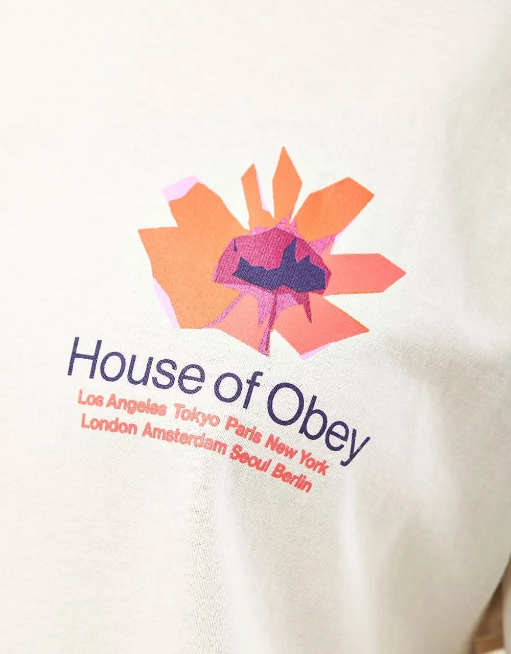 Obey House Of Floral T-Shirt - Cream