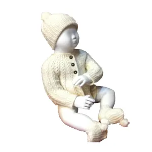 Organic Wool |  Cardigan Set | Off White