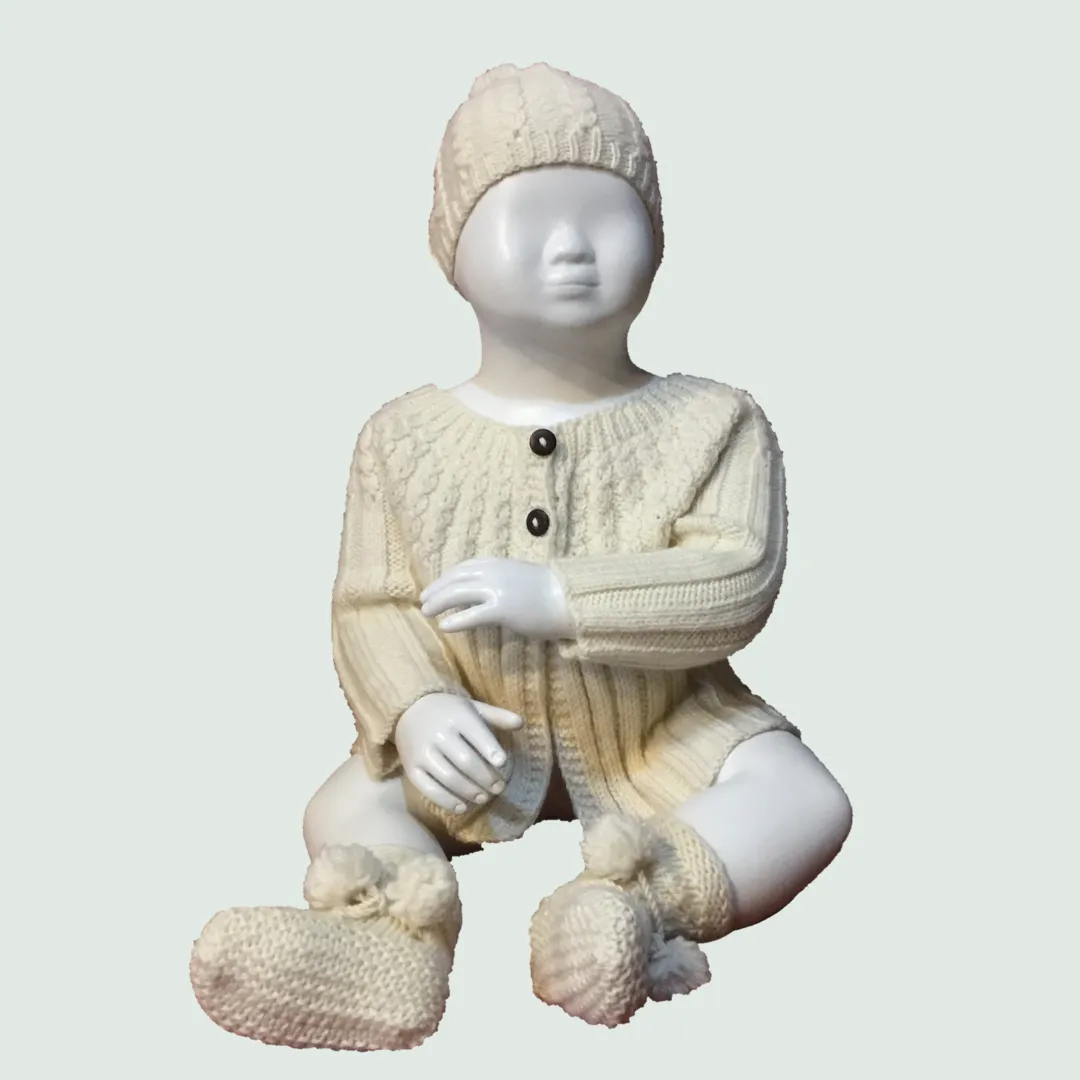 Organic Wool |  Cardigan Set | Off White